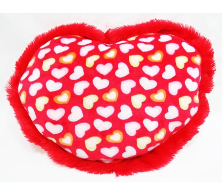 Red Multiple Hearts Pillow in Heart Shape [14 x 20 Inches]